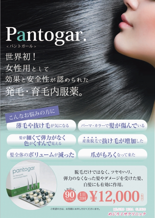 パントガール Pantogar アンチヘアロストニック 男性用 [100ml×3本